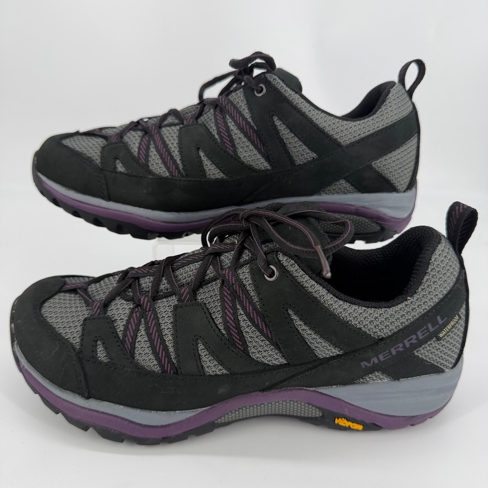 Merrell Siren Edge 3 Waterproof Hiking Shoes Black Purple J035326W Womens 8.5 W